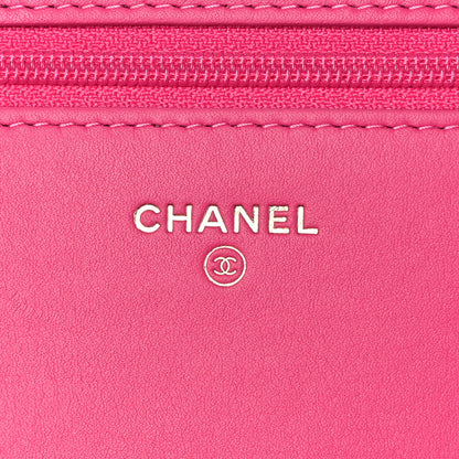 Chanel Lambskin Quilted Boy Wallet On Chain WOC Pink 5 of 8