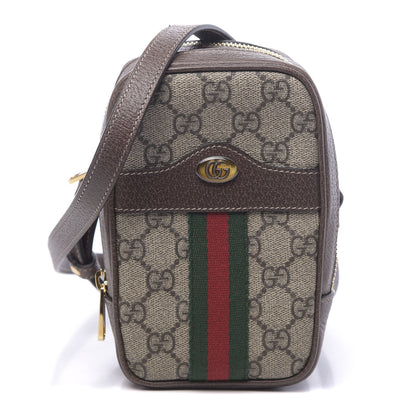 Gucci GG Supreme Monogram Web Mini Ophidia Double Zip Crossbody Bag Beige New Acero 1 of 11