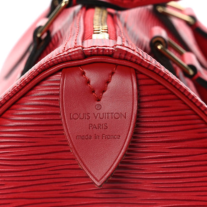 Louis Vuitton Epi Speedy 25 Castillan Red 6 of 11