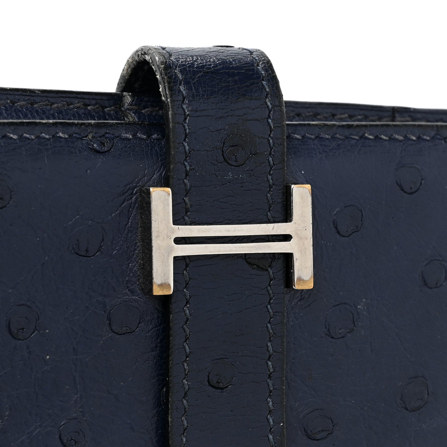 Ostrich Bearn Wallet Bleu Iris