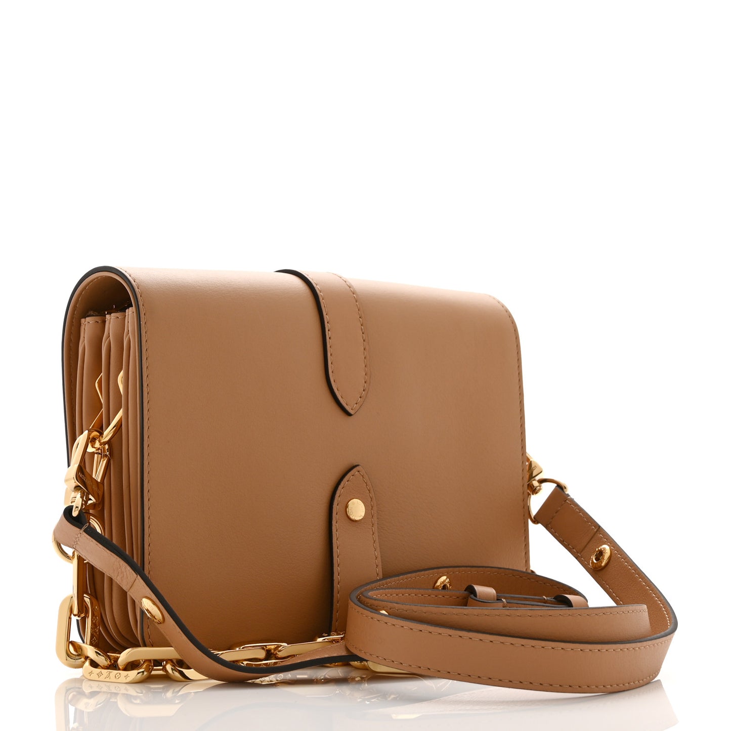 Calfskin Monogram Metal Rendez-Vous Camel