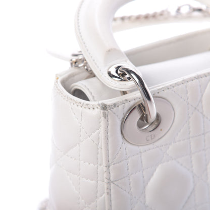 Christian Dior Lambskin Cannage Mini Lady Dior White 13 of 20