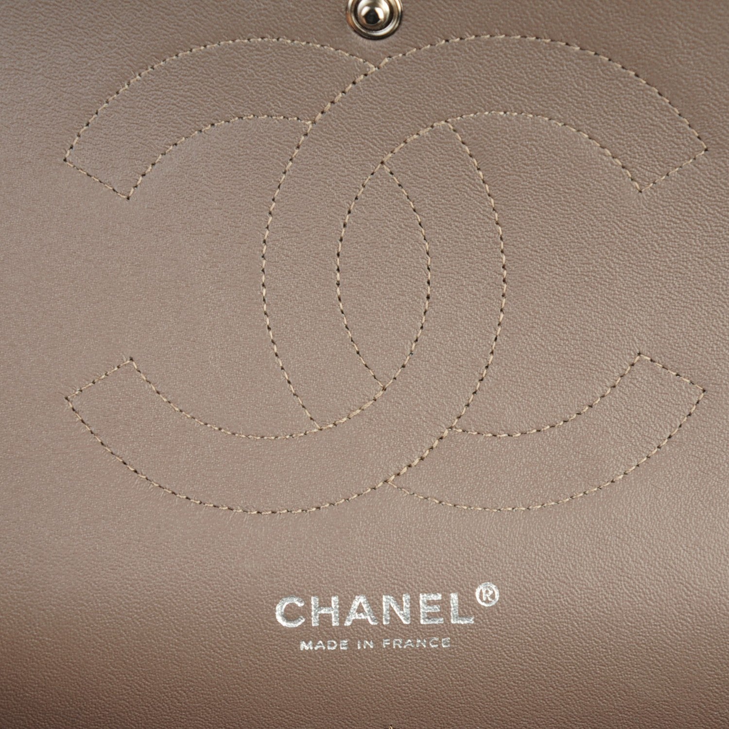 Chanel Patent Quilted Jumbo Double Flap Grey 5 of 7