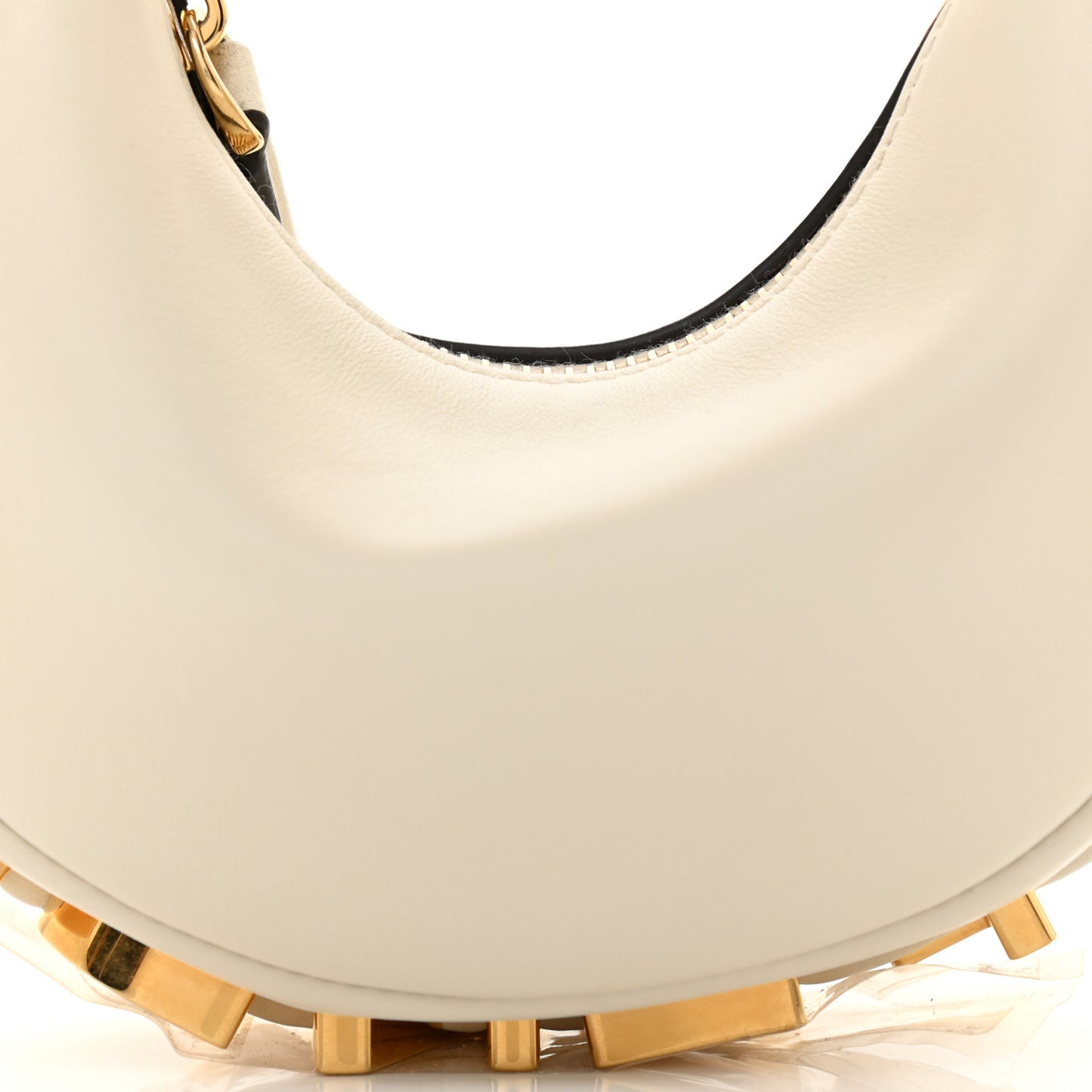 Vitello Grace Matte Nano Fendigraphy Hobo Charm White Ice