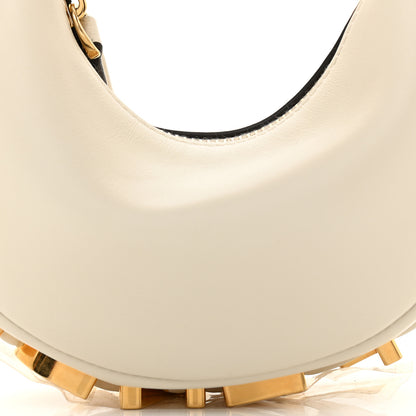Fendi Vitello Grace Matte Nano Fendigraphy Hobo Charm White Ice 8 of 11
