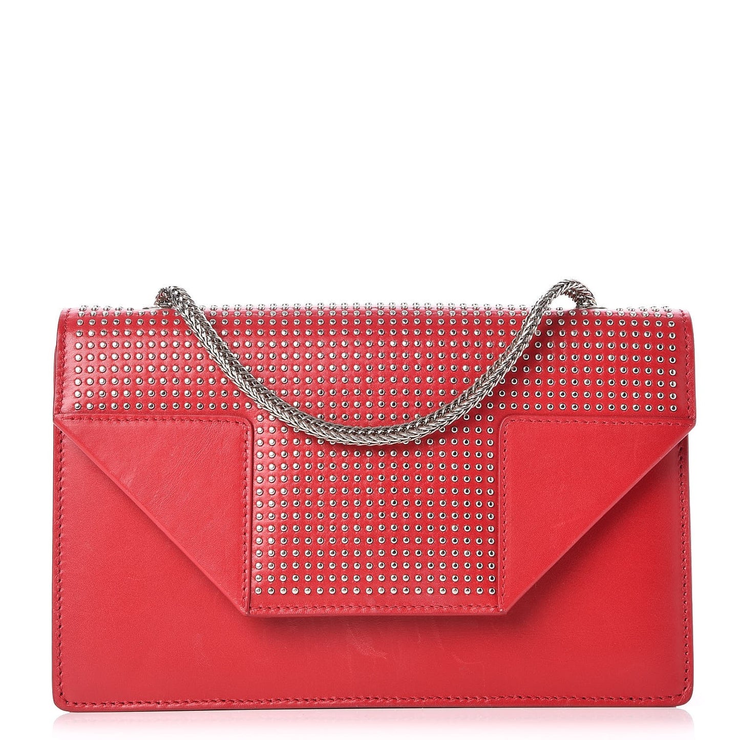 Calfskin Studded Small Betty Red