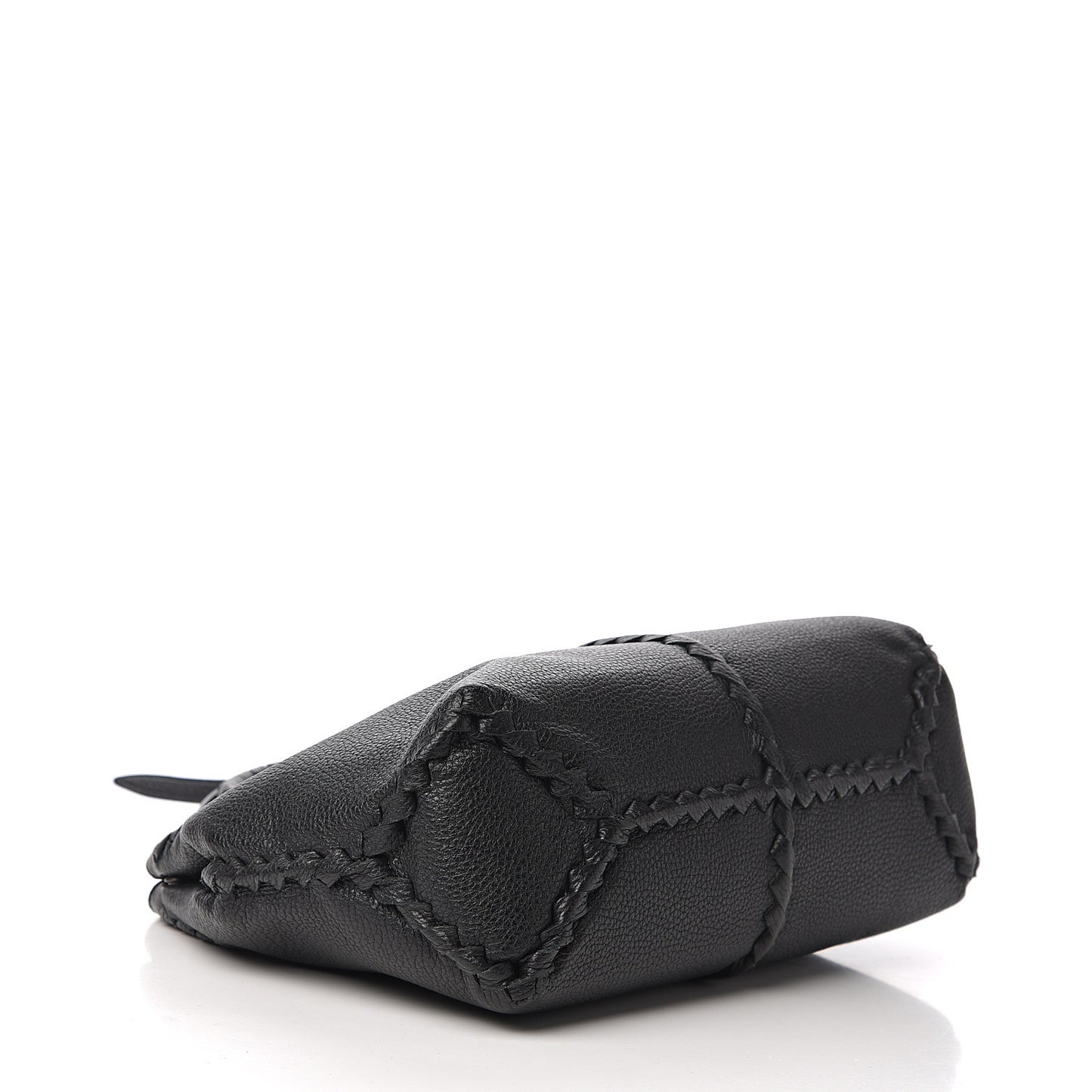 Cervo Deerskin Braided Tote Black
