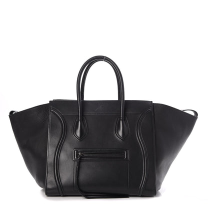 Celine Supple Calfskin Medium Phantom Luggage Black 1 of 12