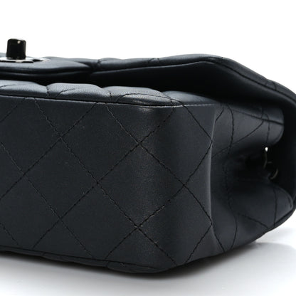 Chanel Lambskin Quilted Mini Rectangular Flap So Black 9 of 9