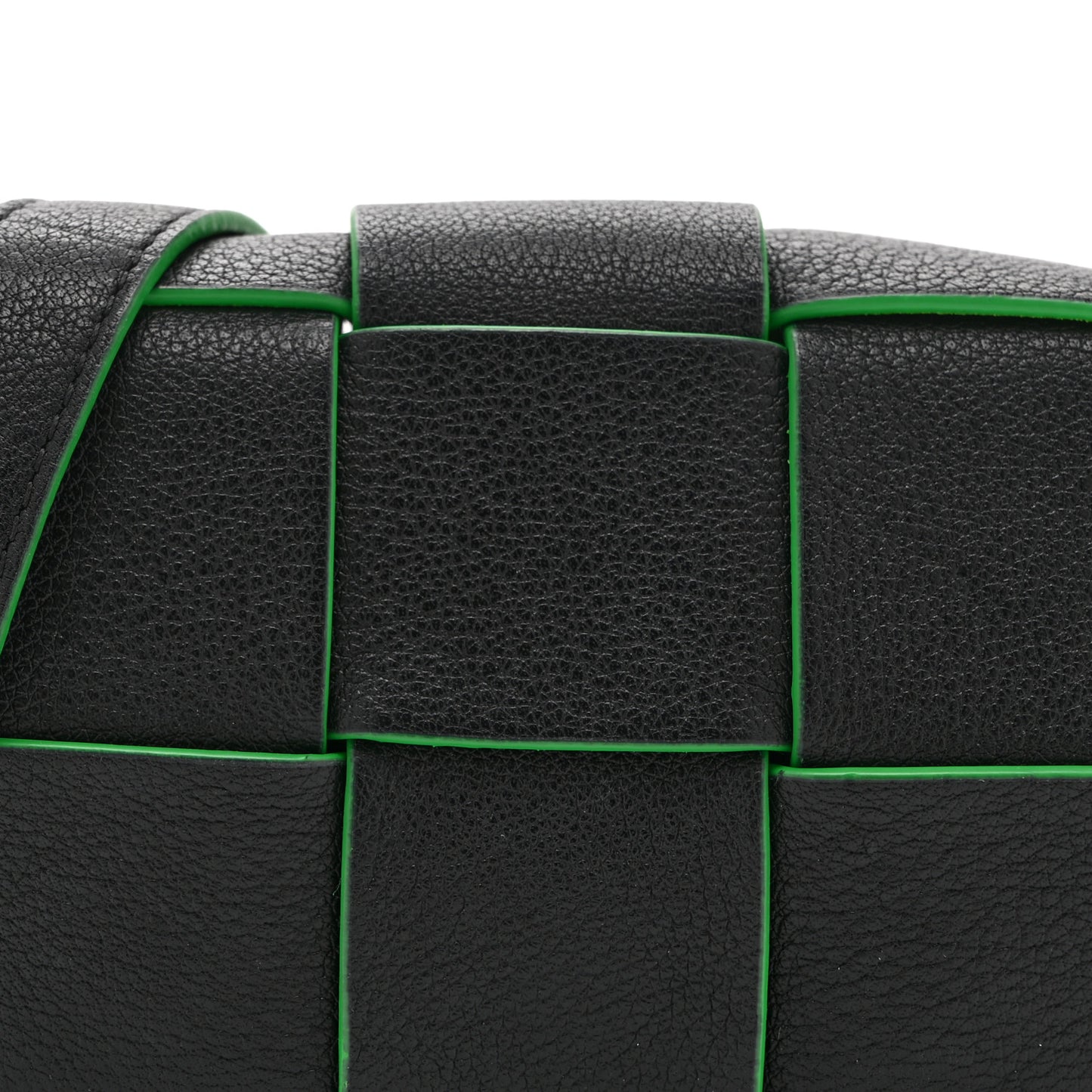 Lambskin Maxi Intreccio Candy Cassette Crossbody Bag Black Green