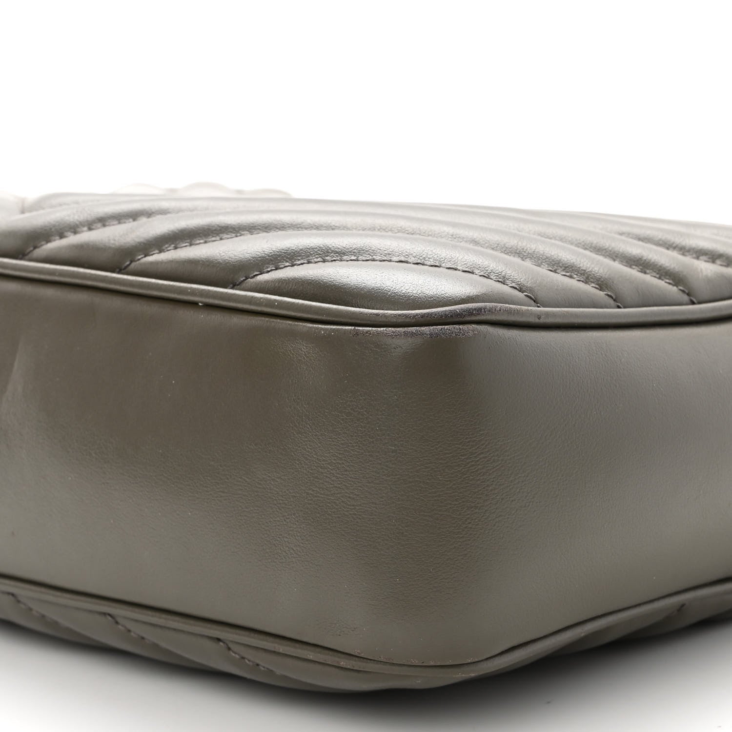Saint Laurent Calfskin Matelasse Monogram Lou Camera Bag Military Olive 8 of 9