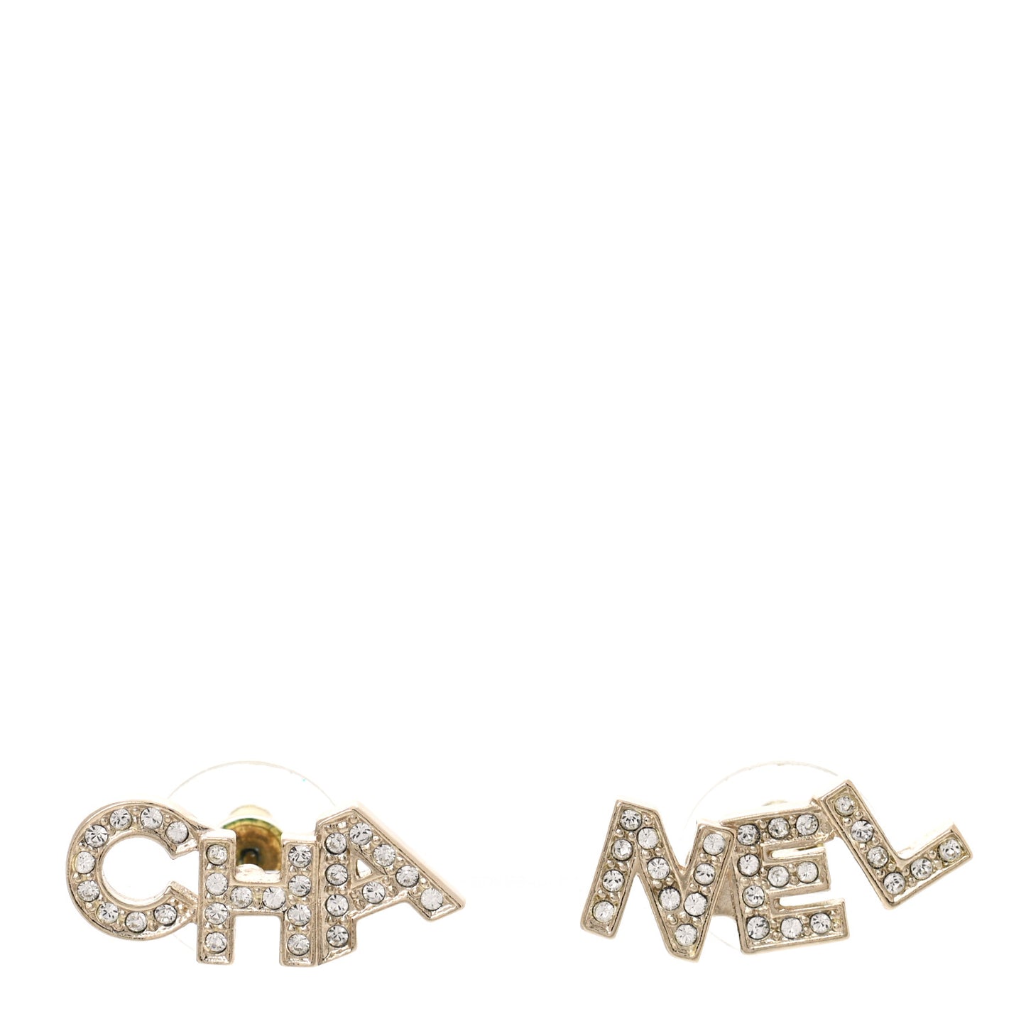 Crystal Pearl Signature Stud Earrings Gold