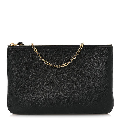 Louis Vuitton Empreinte Double Zip Pochette Black 1 of 12