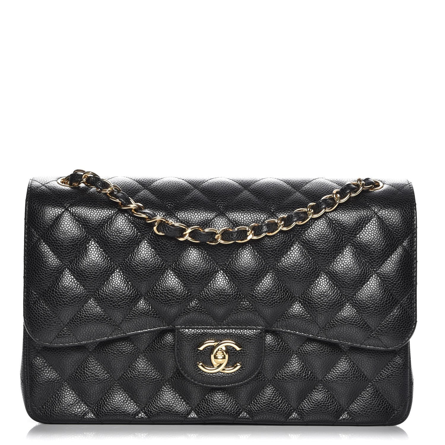Chanel Caviar Quilted Jumbo Double Flap Black 1 of 9
