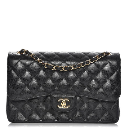Chanel Caviar Quilted Jumbo Double Flap Black 1 of 9