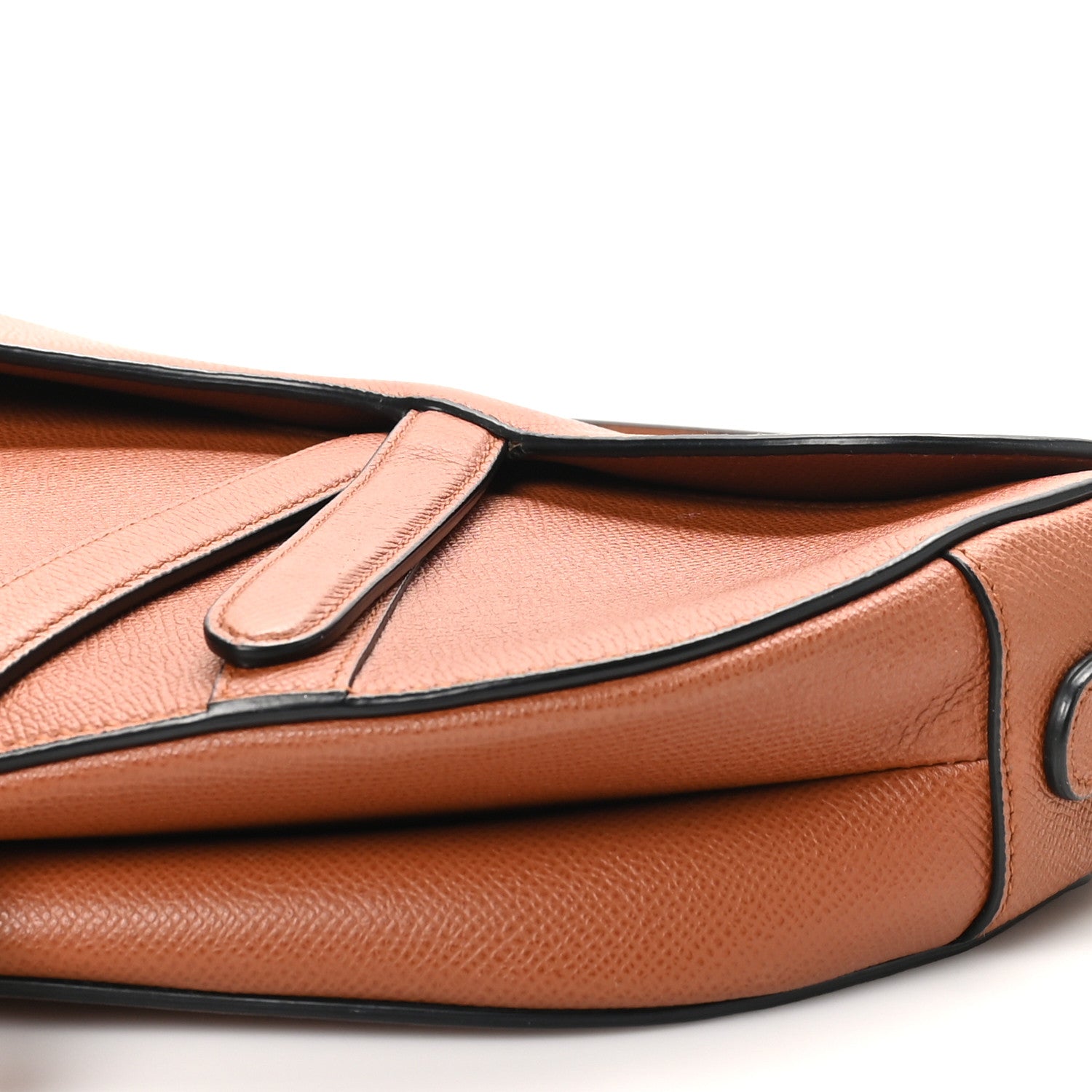 Christian Dior Grained Calfskin Saddle Bag Camello 10 of 11