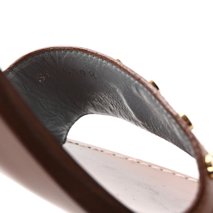 Louis Vuitton Calfskin Monogram Passenger Sandals 38 Cognac 9 of 9