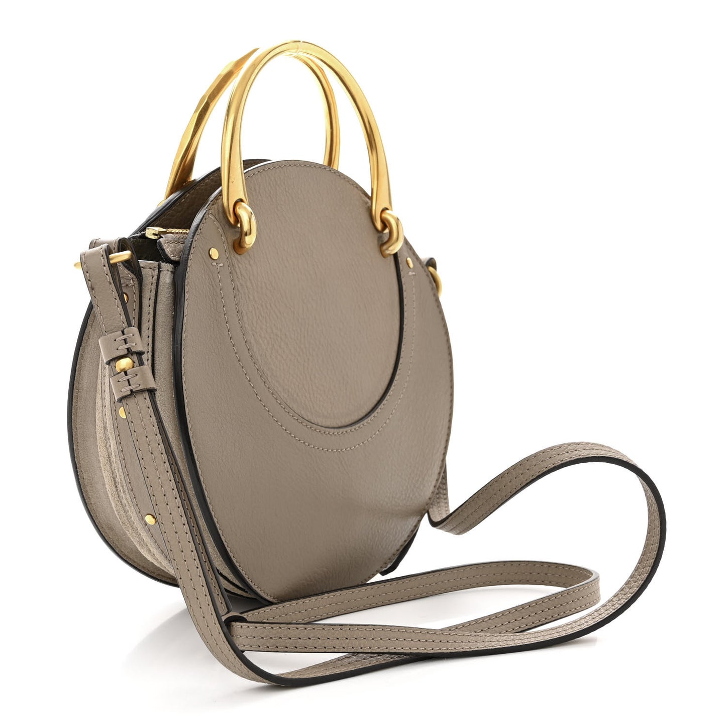 Calfskin Suede Small Pixie Bag Motty Grey