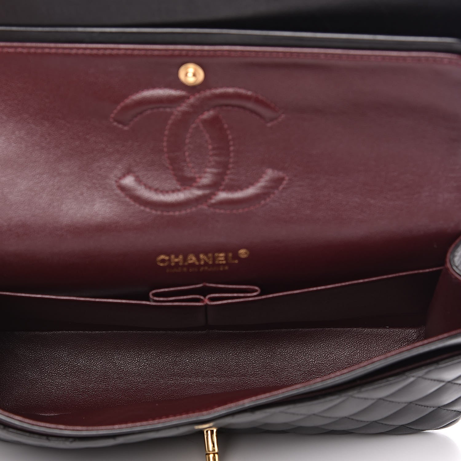 Chanel Lambskin Quilted Medium Double Flap Black 5 of 16