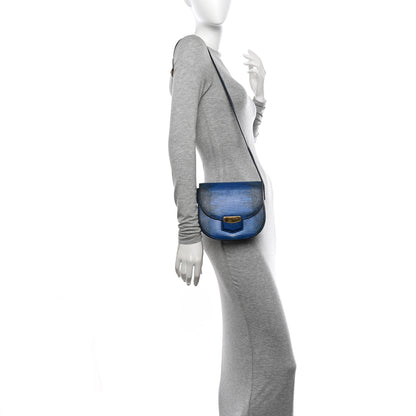 Celine Lizard Small Trotteur Blue 2 of 12