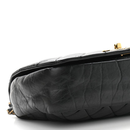 Chanel Aged Calfskin Quilted Small Pondichery Flap Black 8 of 9