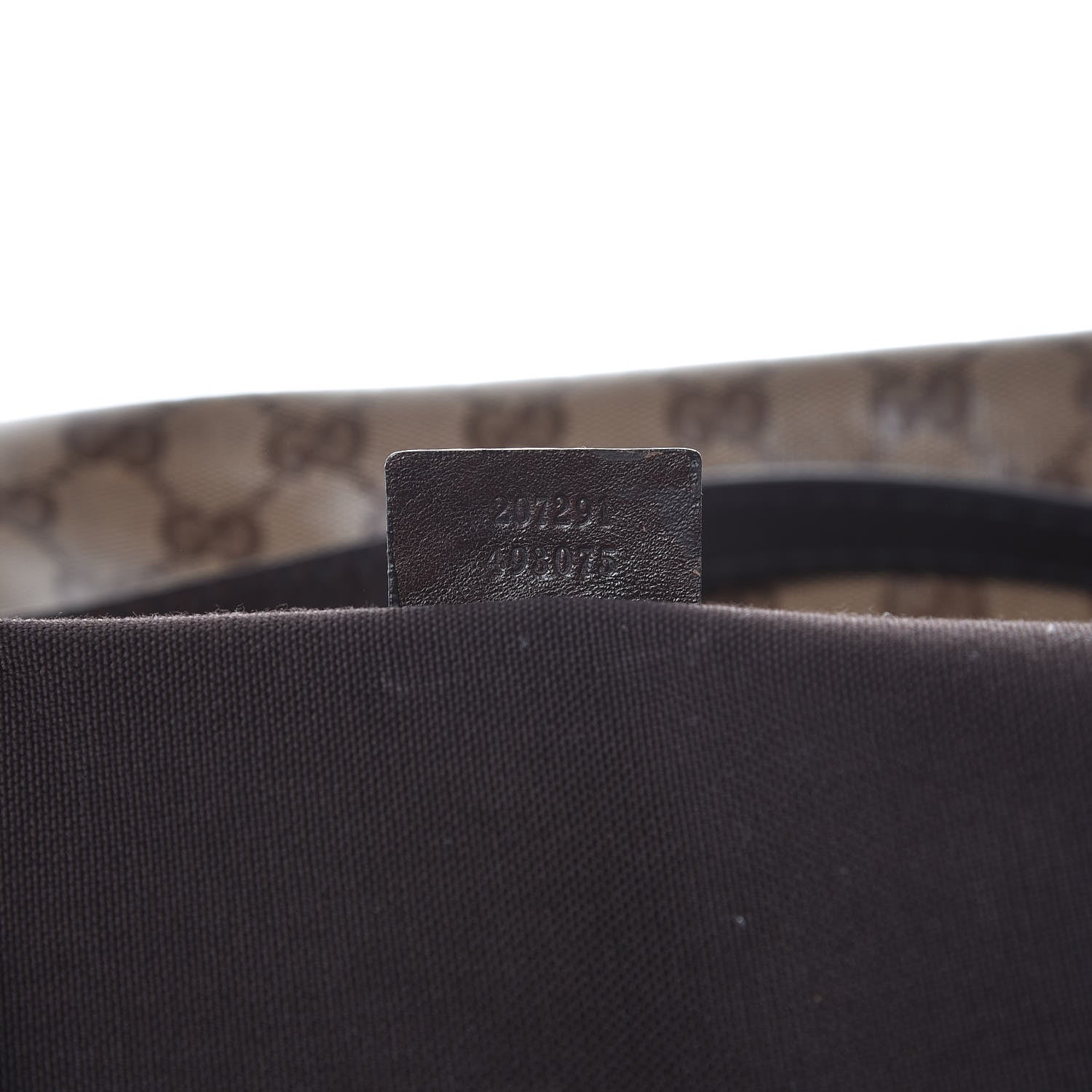 Gucci Crystal Monogram Medium Babouska Shopping Tote Dark Brown 7 of 11