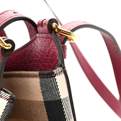 Burberry Grainy Calfskin House Check Small Canterbury Mahogany Red 13 of 13