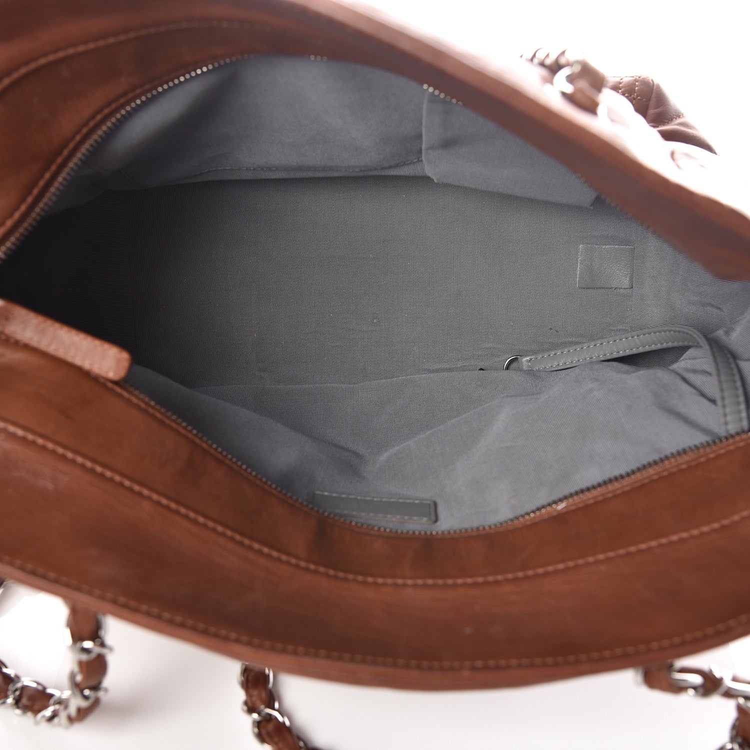Chanel Calfskin On The Bund Shopping Tote Brown 5 of 14