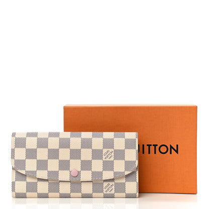 Louis Vuitton Damier Azur Emilie Wallet Rose Ballerine 12 of 12