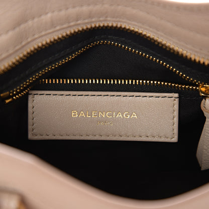 Balenciaga Chevre Gold Metallic Edge Hardware Mini City Beige Praline 5 of 9