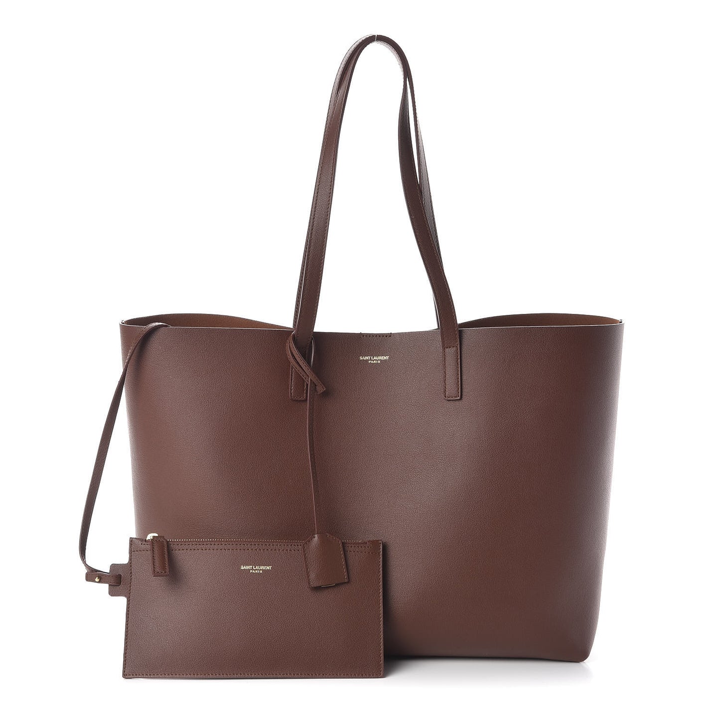 Calfskin Large Shopping Tote Old Brandy