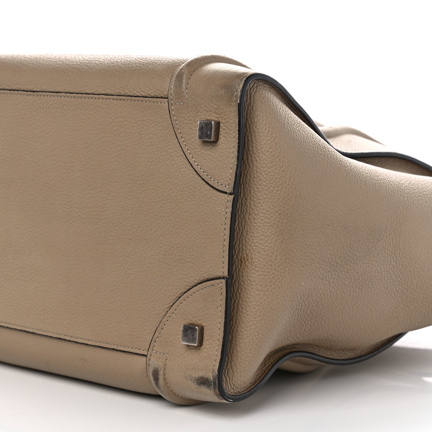 Celine Drummed Calfskin Mini Luggage Dune 10 of 16