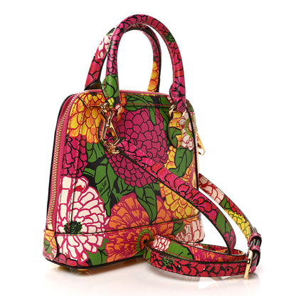 Gucci X KEN SCOTT Textured Calfskin Pomponica Print Mini Horsebit 1955 Top Handle Bag Multicolor Fuxia Pompom 3 of 9