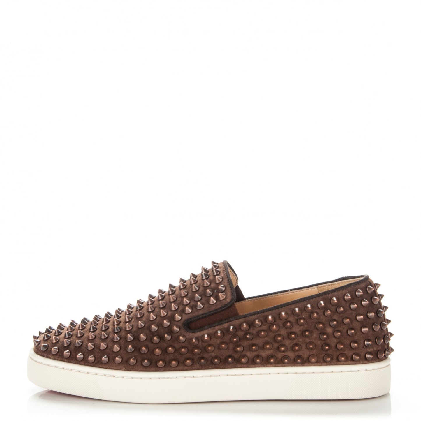 Mens Suede Spikes Roller Boat Flat 41.5 Antique Copper