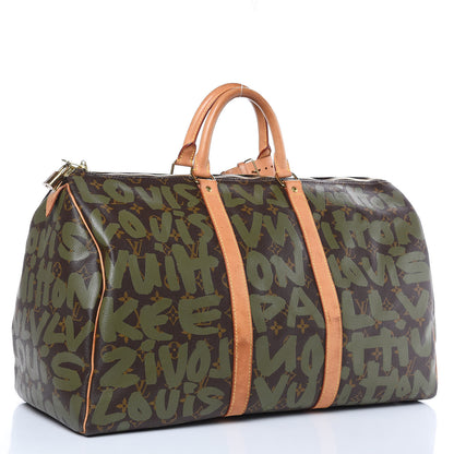 Louis Vuitton Graffiti Keepall 50 Kaki 3 of 16