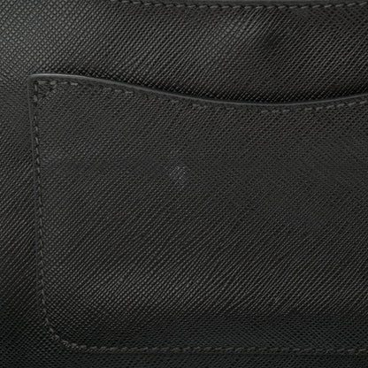 Prada Saffiano Flap Shoulder Bag Black 16 of 17