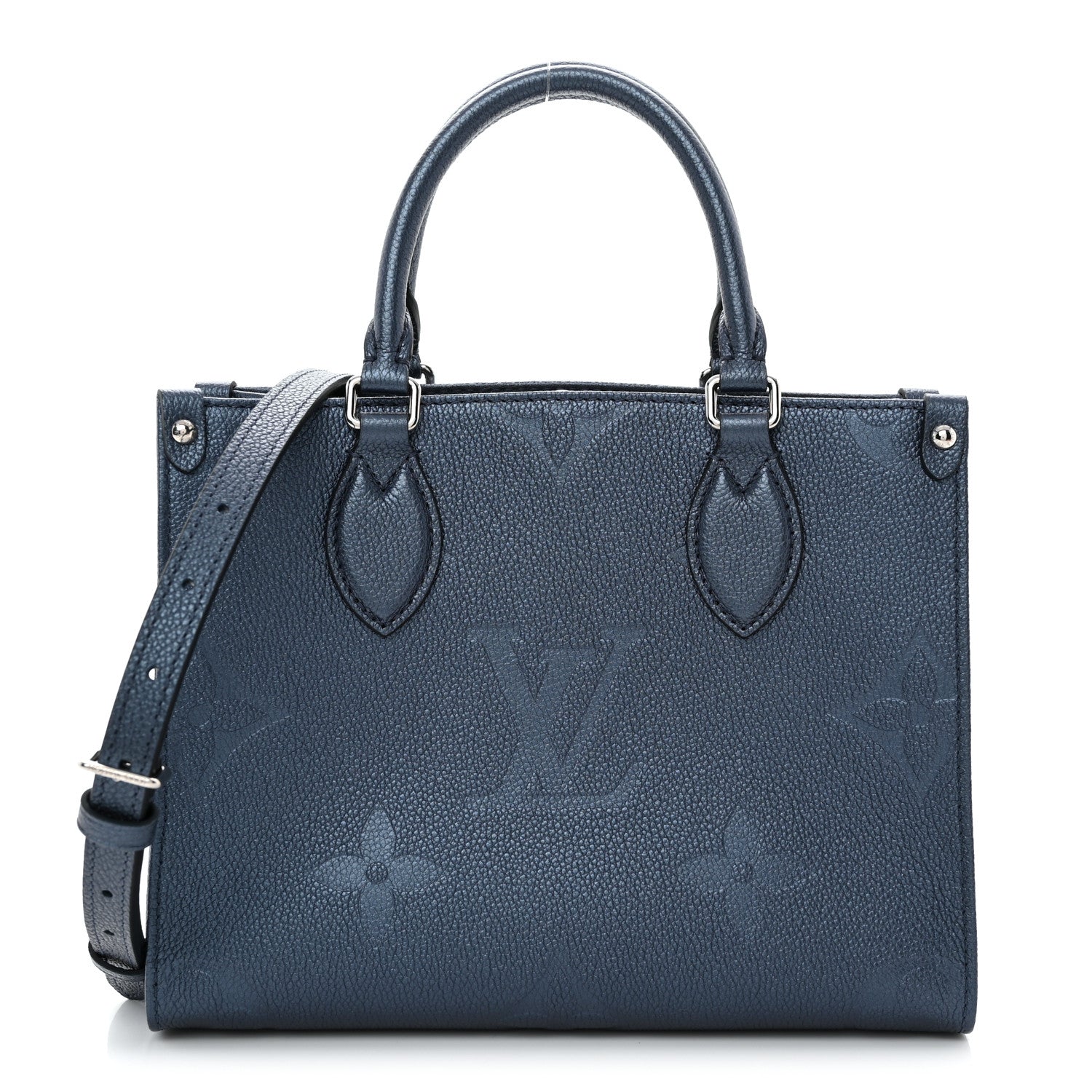 Louis Vuitton Metallic Empreinte Monogram Giant Onthego PM Navy Nacre 1 of 10