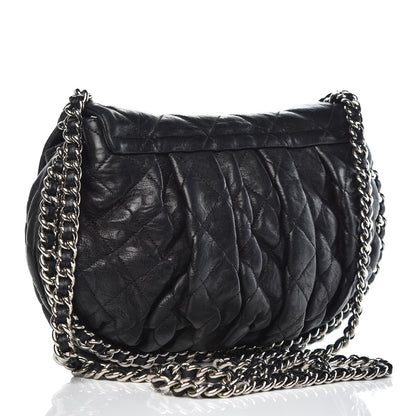Chanel Washed Lambskin Quilted Medium Chain Around Messenger Black 3 of 13