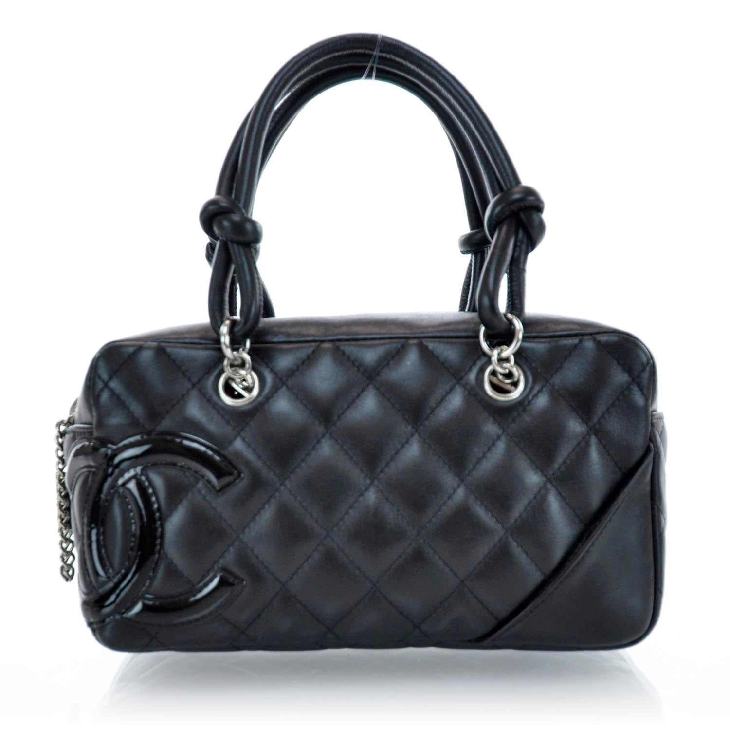Chanel Calfskin Quilted Small Cambon Bowler Black 1 of 12