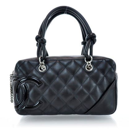 Chanel Calfskin Quilted Small Cambon Bowler Black 1 of 12