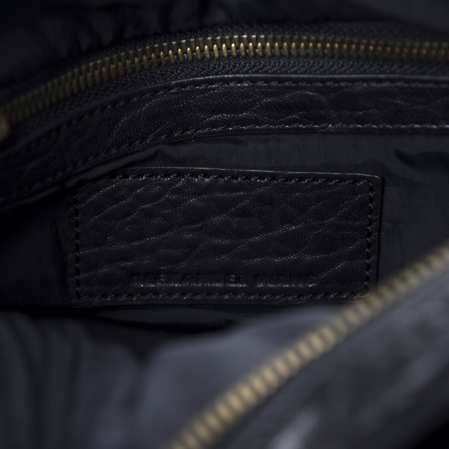 Pebbled Lambskin Rocco Black Antique Brass Hardware