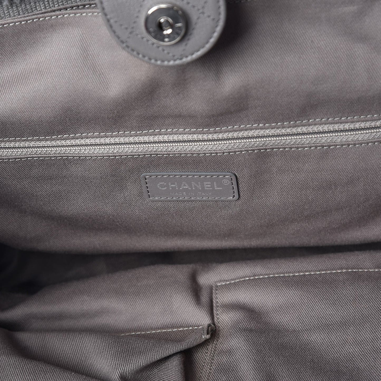 Canvas Large Double Face Shopping Tote Grey