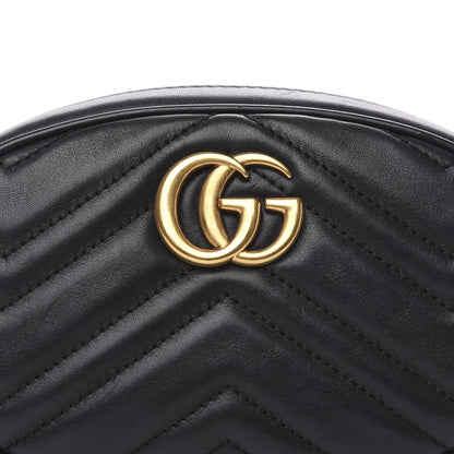 Gucci Calfskin Matelasse GG Marmont Belt Bag 105 42 Black 8 of 12