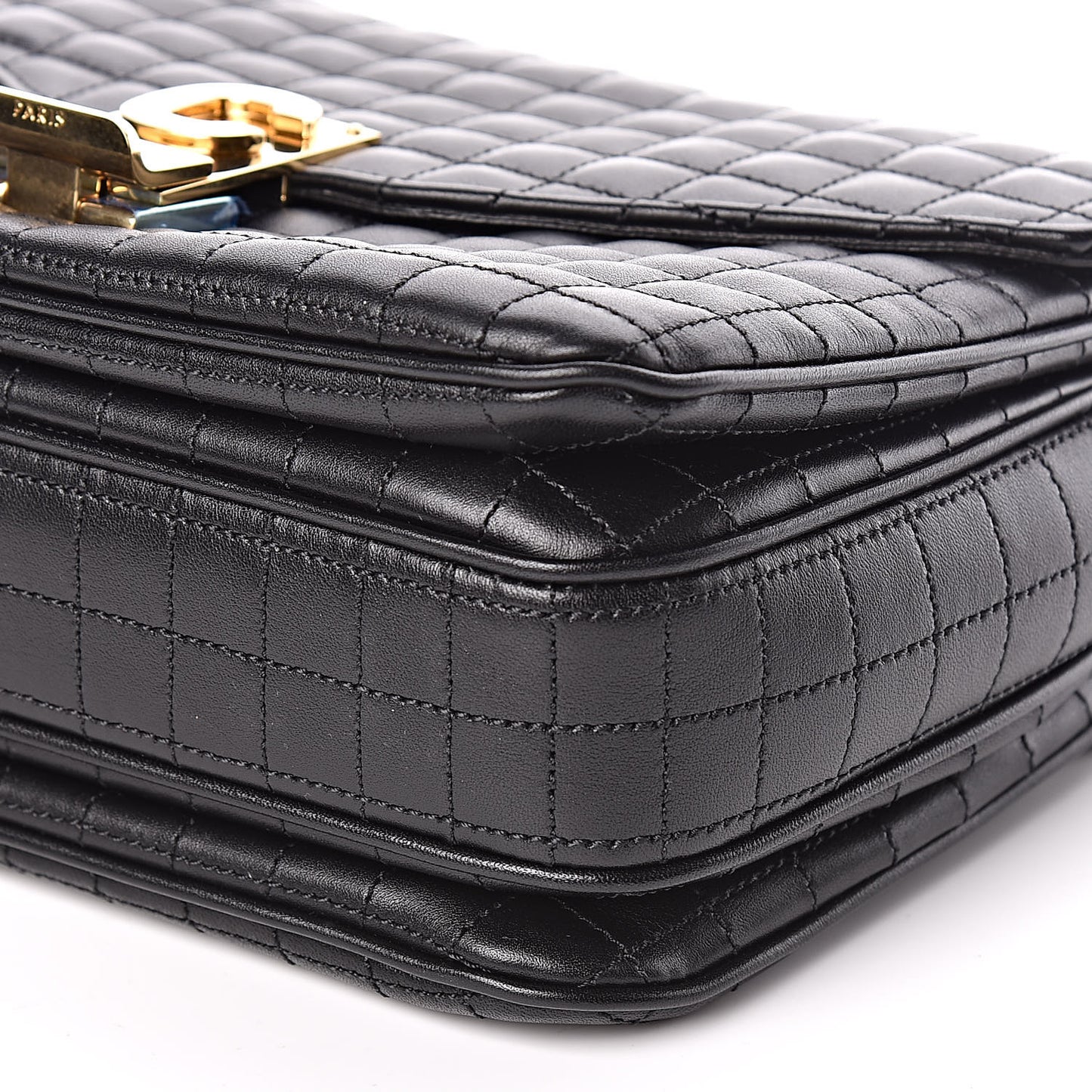 Calfskin Quilted Medium C Bag Black
