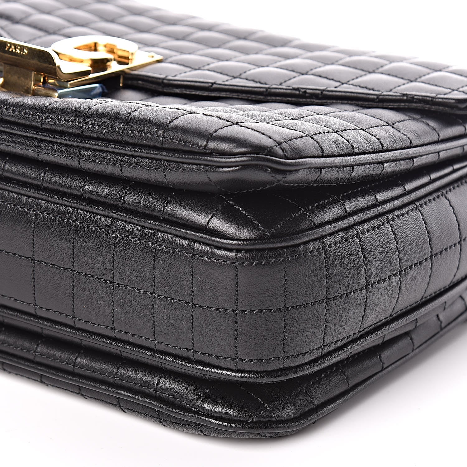 Celine Calfskin Quilted Medium C Bag Black 8 of 9