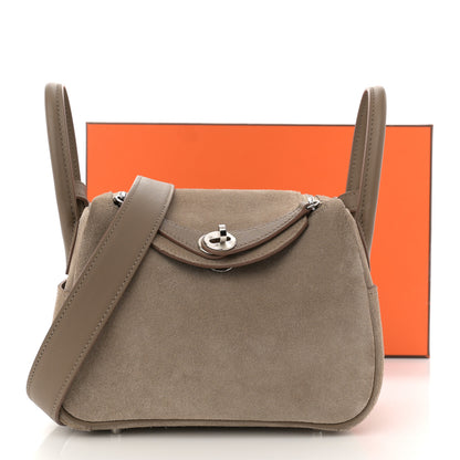 Hermes Veau Grizzly Swift Mini Lindy 20 Gris Caillou Etoupe 12 of 12