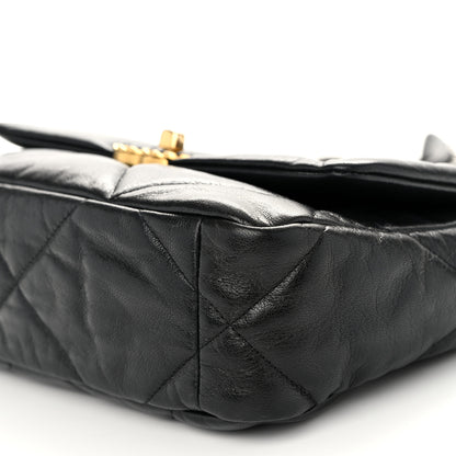 Chanel Shiny Goatskin Quilted Medium Chanel 19 Flap Black 10 of 10