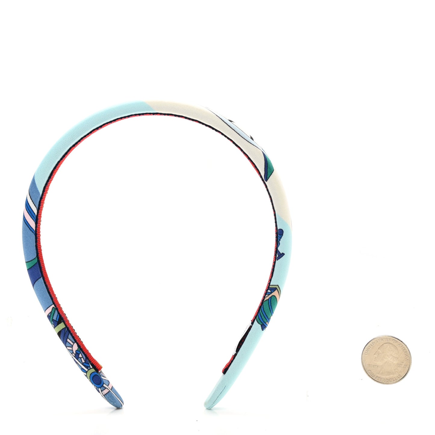 Silk Twill La Folle Parade Elsa Headband Bleu Jean