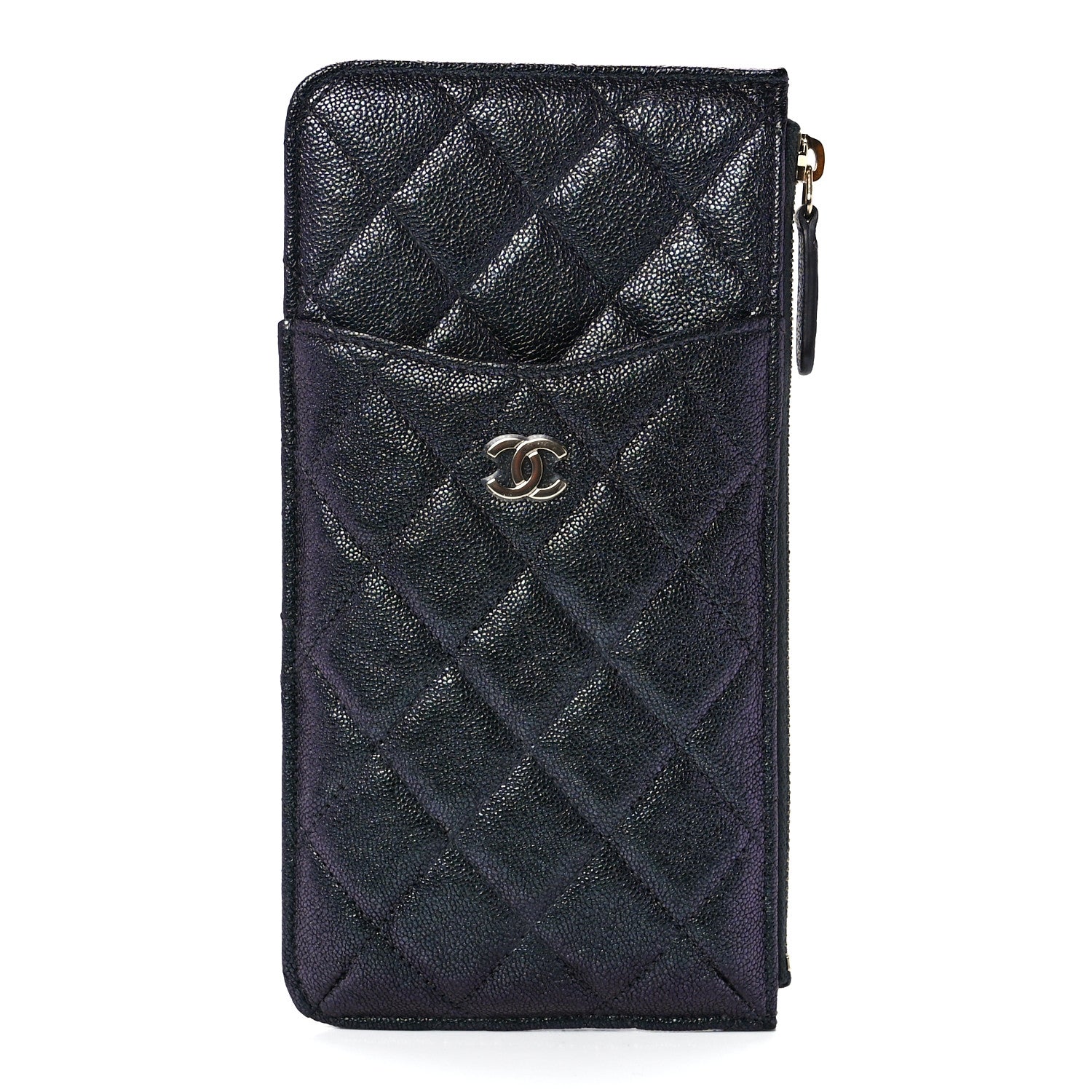 Chanel Iridescent Caviar Quilted Classic iPhone Pouch Black 1 of 11