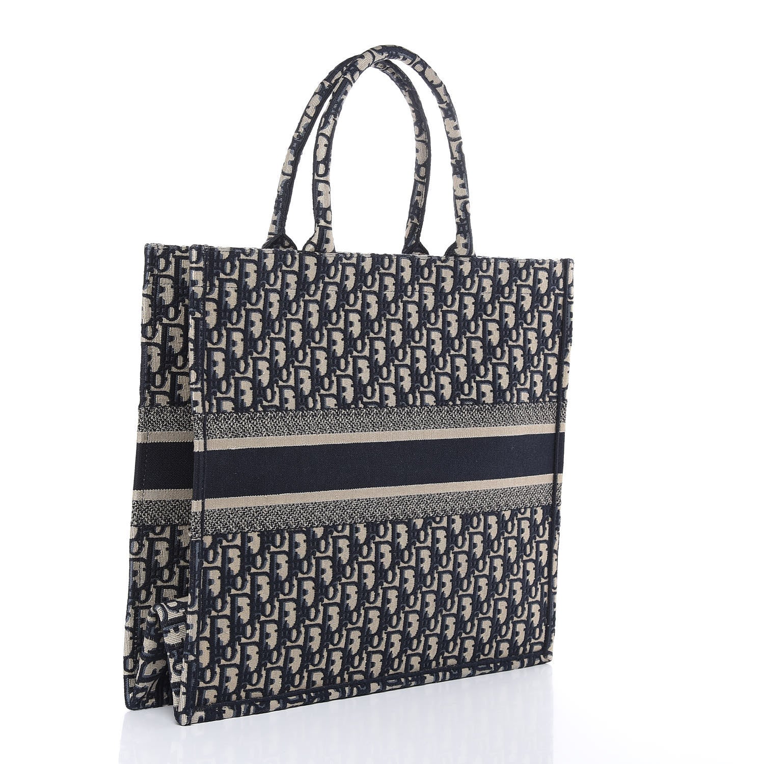 Christian Dior Oblique Book Tote Blue Multicolor 3 of 8